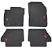 Oem Factory Stock Genuine 2014 2015 Ford Fiesta ST Black Ebony & Red Rubber All Weather Floor Mats Set 4-pc Front & Rear