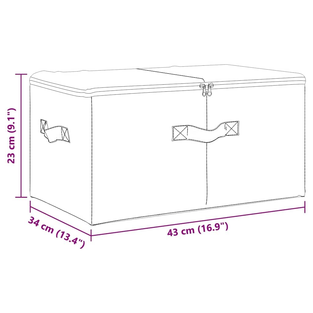 Faltbare Aufbewahrungsboxen 2 Stk. aus Stoff Creme 43 x 34 x 23 cm Organizer für Schrank, Küche, Bad, Büro, zum Sortieren und Verstauen