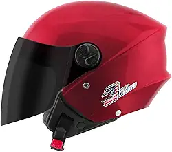 CAPACETE ABERTO PRO TORK NEW LIBERTY 3 ELITE BRILHANTE VERMELHO PIMENTA TAM. 58 VIS. FUMÊ