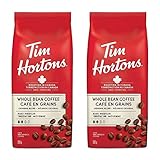 Tim Hortons Whole Bean Original Blend Coffee, 300g/10.6oz, 2-Pack (Imported from Canada)