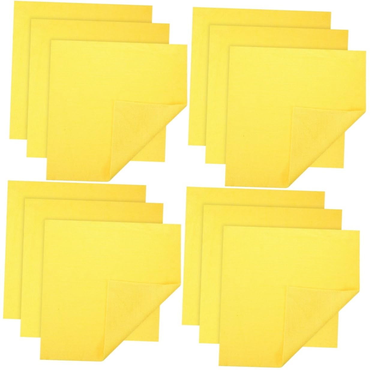 Healeved 4 Sätze Staubtuch Waffeltuch Kühlerreiniger Mikrofaser Schwämme Handtücher Für Die Küche Grüne Geschirrtücher Auto Wiederverwendbare Waschlappen Yellow Superfeine Faser 3 Stück * 4