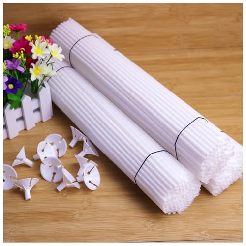 Apoulin Balloon Sticks - 50Pack Balloon Stick and Cup for Party Wedding