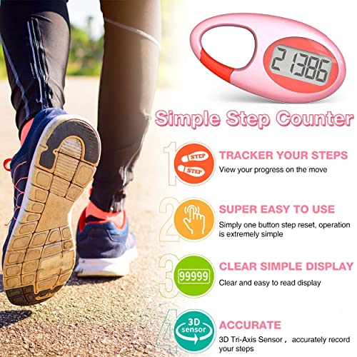 image for synwoo Simple 3D Step Counter, Walking Pedometer, Steps Tracker with N