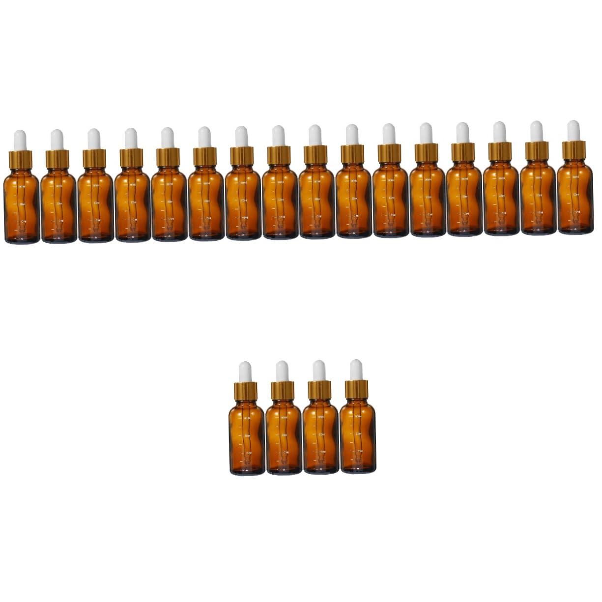 OUNONA 20stücke Braunglas Tropfflaschen Für Ätherische Öle Reisefreundliche Ölflaschen Mit Pipette Lichtschützend Und Für Und Aromatherapie