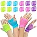Novelty Place Neon Gloves Fingerless Diva Fishnet Wrist Gloves Assorted Neon Colors (12 Pairs)