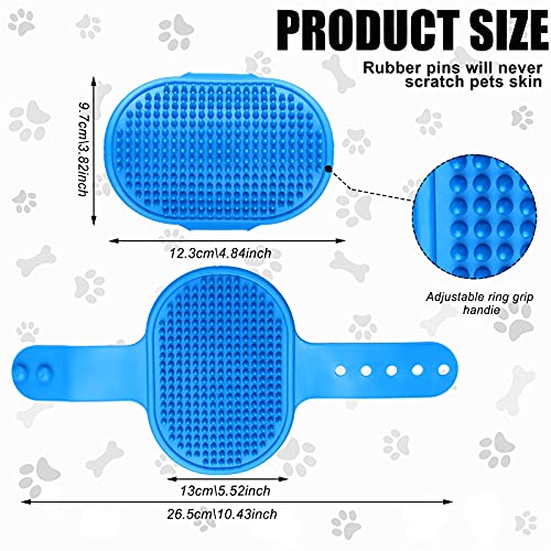 5 Pieces Pet Comb Sets Dog Shampoo Brush Massage Rubber Bathing Brush with Adjustable Strap Dog Flea Comb and Brush Pet… - Image 3