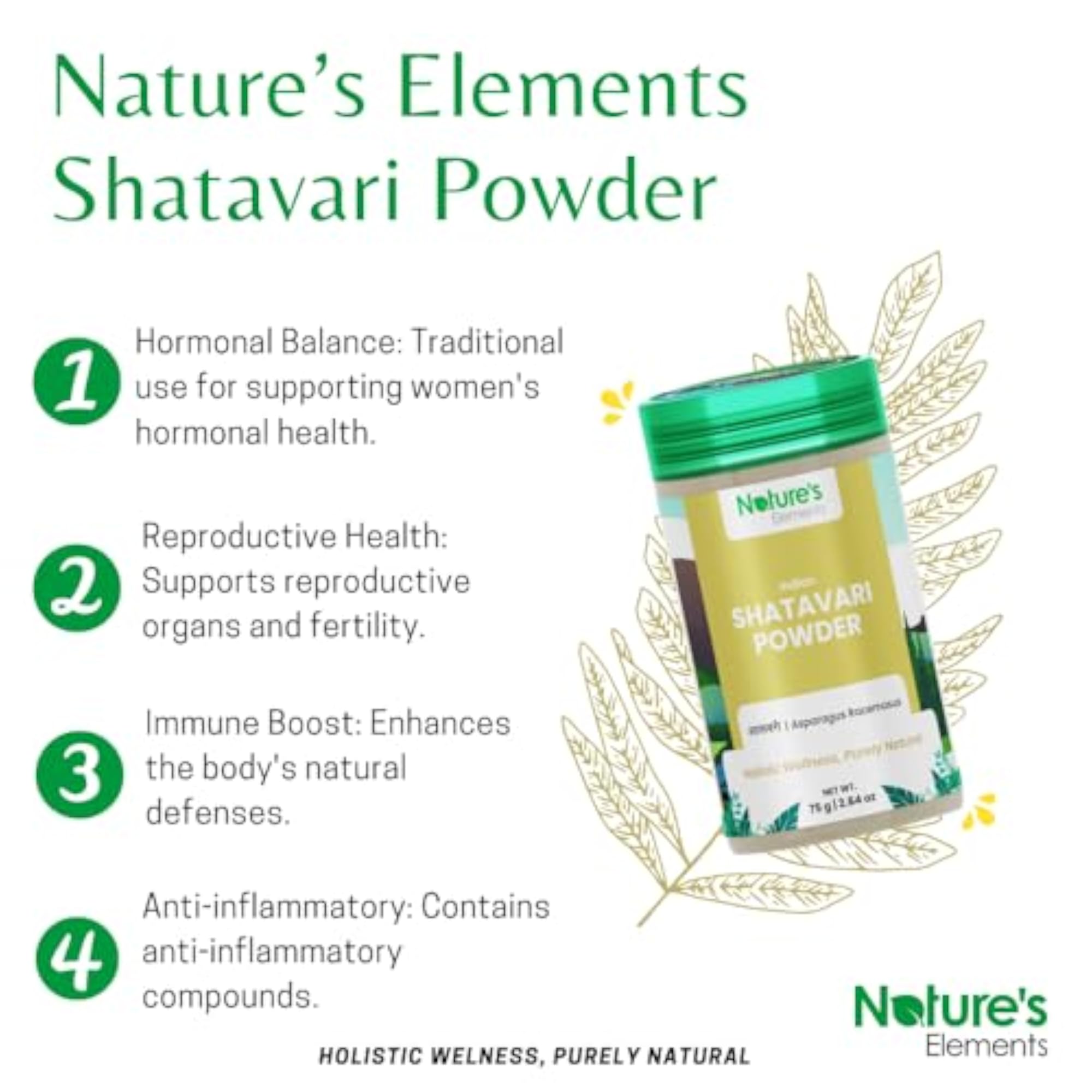 Nature's Elements Jamun Seed & Shatavari Powder, 160g