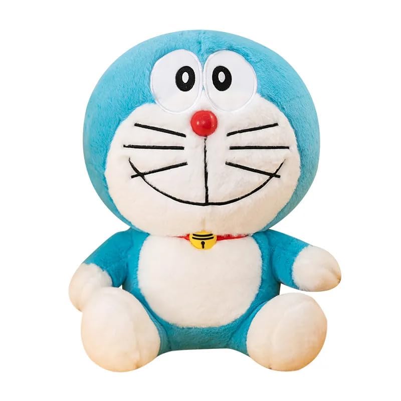 Image of Blue Cartoon Cat Plush Soft Toy 30 cm for Kids, Girls & Boys | Ultra Soft Stuffed Character Plush Doll | Huggable Plush Toy for Birthday Gift, Home & Bedroom Decor