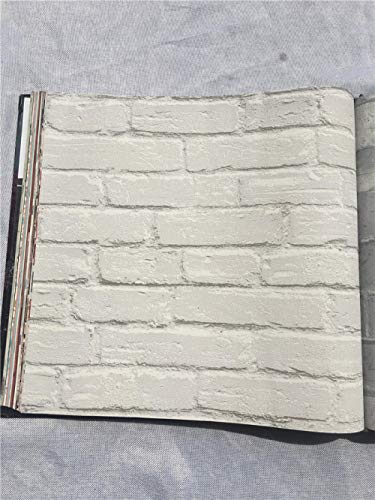 Papier peint effet brique blanche pour cacher les défauts muraux salon et chambre 3D