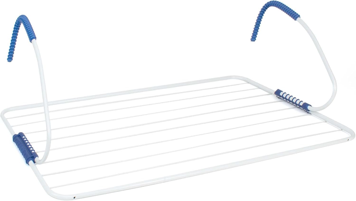 Keroppa Tendedero para Balcón, 23x105x55cm, para Ventana, Terraza, Tendedero Metálico, 10 M. de Tendido, Uso Interior y Exterior