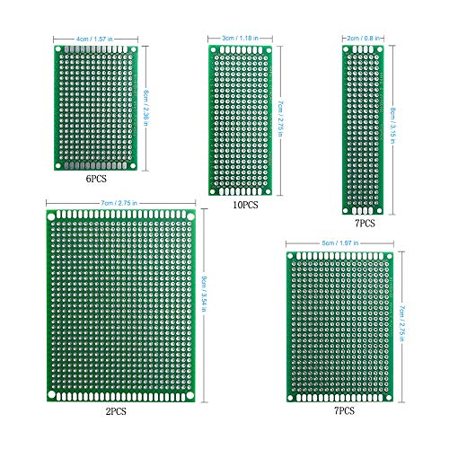 image for Haobase 32pcs PCB Prototype Printed Circuit Board Double Sided for Ard