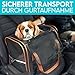 HUND IST KÖNIG Hundetasche & Katzentasche bis 8kg - Hochwertige Hundetragetasche - Transporttasche für Katzen - Faltbare Mobile Tragebox für Hunde & Katzen