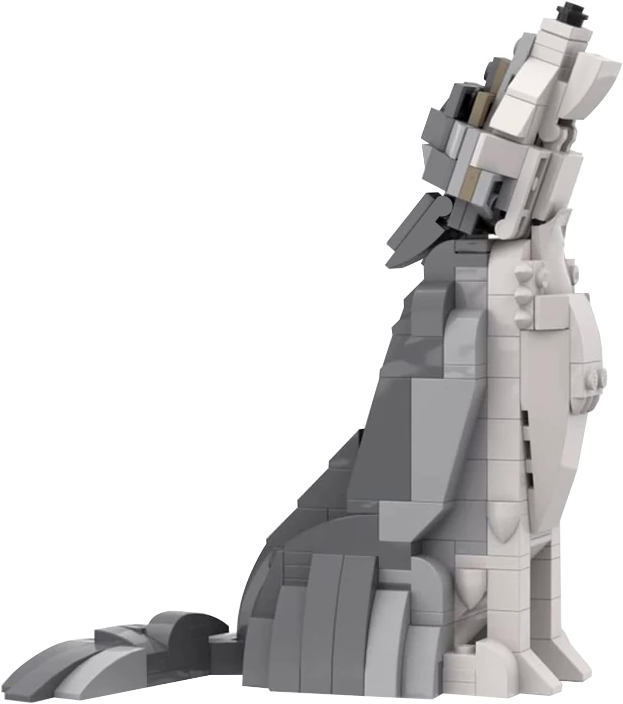 Wolf Building Blocks, Howling Wolf Decor Suitable for Bedroom and Living Room Office, 473 Pcs, Creative Ideals Wolf Gifts for Adults