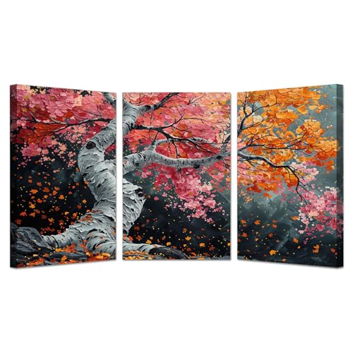 Arbre de vie decoration murale salon tableau moderne rose gris