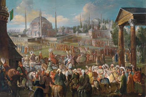 Toile Procession du Sultan à Istanbul Jean Baptiste Vanmour 60x90cm