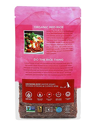 Lotus Foods, Organic Red Rice, 15-Ounce Bags (Pack of 12)12