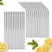 Produktbild Vindor Edelstahl Strohhalme  24 wiederverwendbar, plastikfrei, spülmaschinenfest  Metall Trinkhalme, 2 Reinigungsbürsten