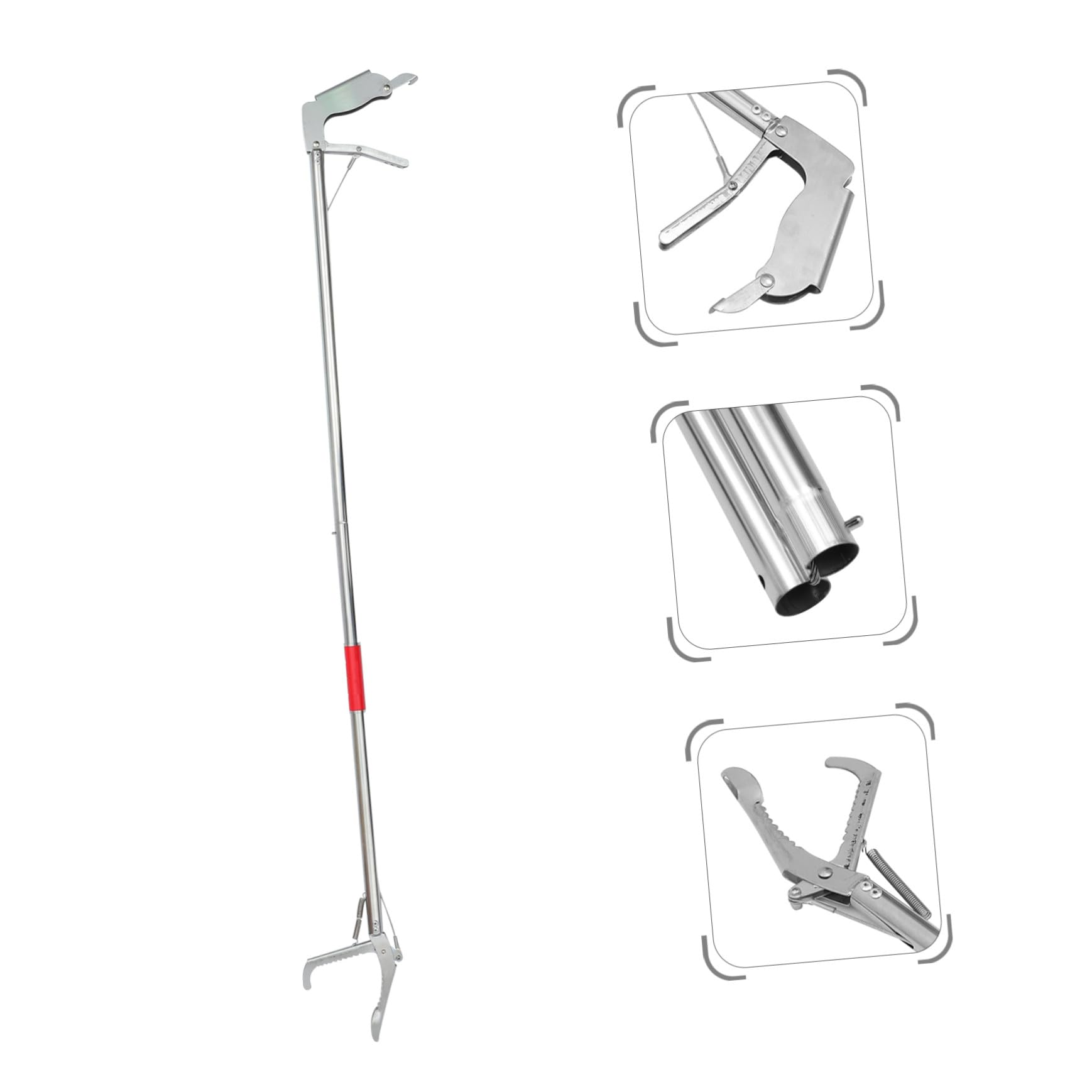 ibasenice Pinza de Captura para Serpientes de Acero Inoxidable 1 Pieza