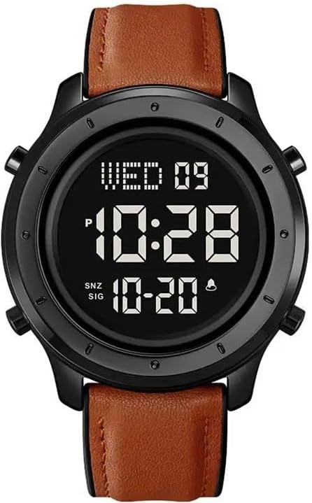 V2A Black Alloy Case Digital Sports Watch for Men and Boys with TPU-Leather Band 3 ATM Waterproof Latest Men’s Watch | Gifts for Men | Gift for Husband | Birthday Gifts (B0CJ3CPQTQ) Amazon Price History, Amazon Price Tracker