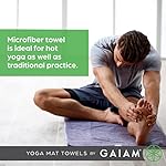 Gaiam Yoga Mat Towel Microfiber Mat-Sized Yoga Towel for Hot Yoga - Image 3