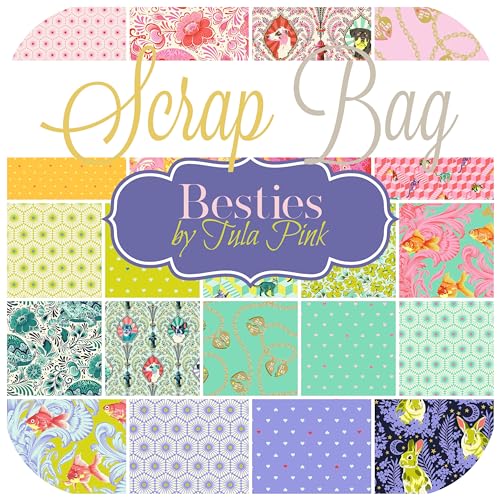Besties Scrap Bag (Approx 2 Yards) by Tula Pink for Free Spirit 2 Yards DIY Quilt Fabric