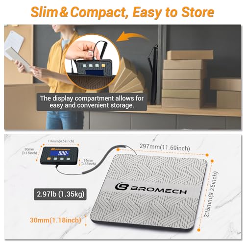 postal scales for shipping packages 440lb heavy duty digital mail scale high accuracy 035oz postage scale wseparate display type-c charging for small business warehouse luggage home pet