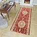 Produktbild Tapiso Yesemek Teppich Läufer Flur Brücke Kurzflor Klassisch Floral Medaillon Ornament Muster Rot Creme Korridor Wohnzimmer ÖKOTEX 70 x 120 cm