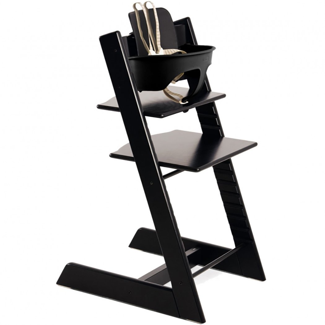 Buy Stokke Tripp Trapp with matching Babyset Black Online at
