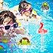 XY-WQ Floating Pool Thermometer, Large Size Easy Read for Water Temperature with String - Swimming Pools, Spas, Hot Tubs, Ponds (Flamingo)