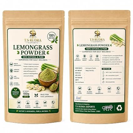 Premium Lemongrass Powder | 100% Natural & Pure | Rich in Antioxidants | Supports Immunity & Digestion | Fresh Aroma (50g)-image-7