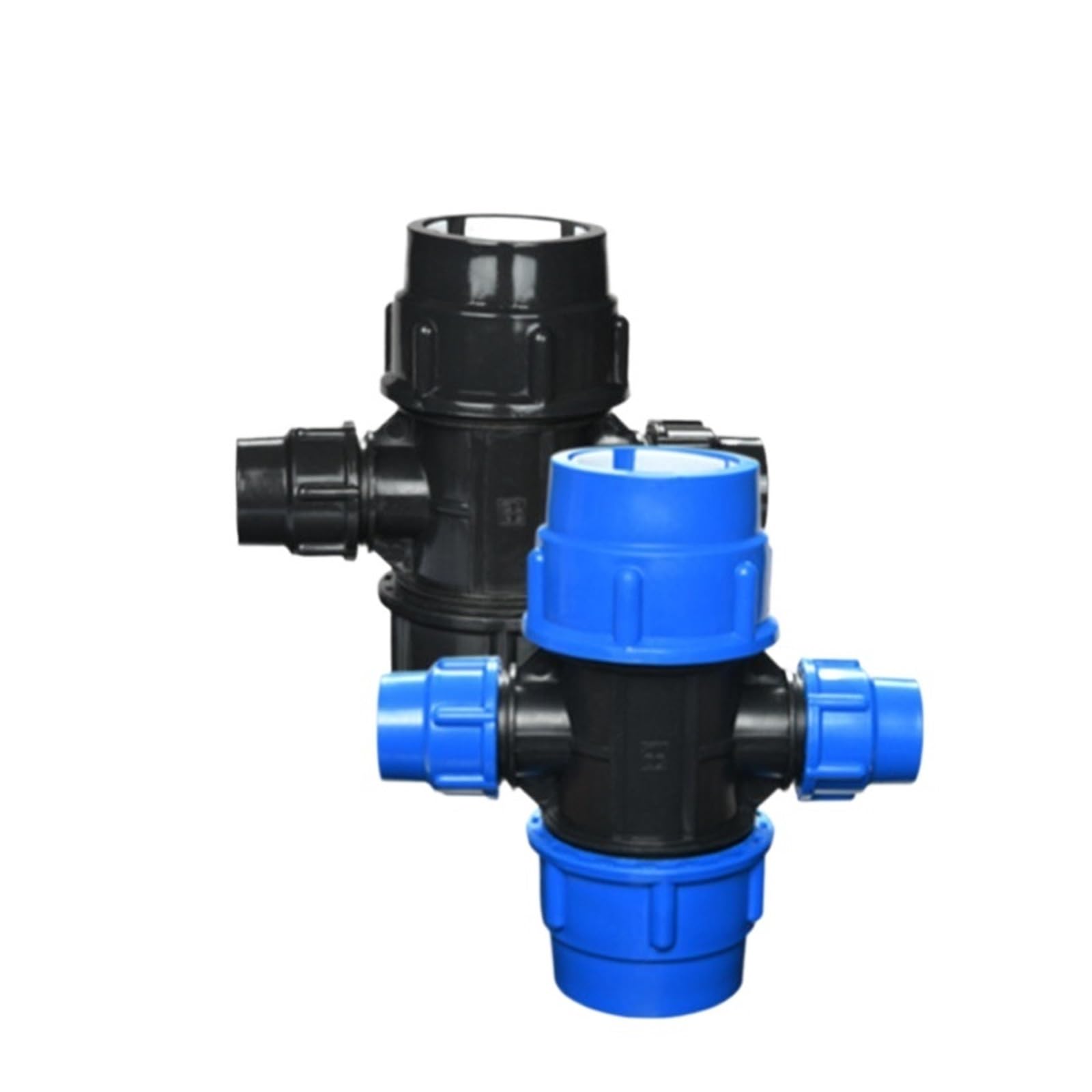 Raccordi in plastica PE Unione rapida Diametro variabile A quattro vie 20/25/32/40/50/63mm Giardino Agricoltura Irrigazione con acqua di rubinetto(63x32mm Blue)