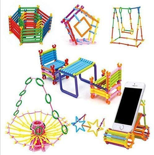 Smart DIY Stick Toys Assembly Colorful Straw Educational Building Smart City Blocks for Kids - 250+Blocks- Multicolor (250+ Straw Shape Smart City) (B09QYTKQZ1) Amazon Price History, Amazon Price Tracker