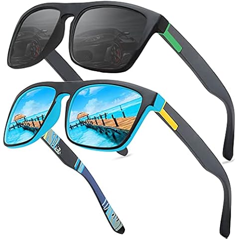 LEDING&BEST Gafas de sol polarizadas Hombre Mujere/verano Aire libre Deportes Golf Ciclismo Pesca Senderismo 100% Protección UV400 Gafas Cover