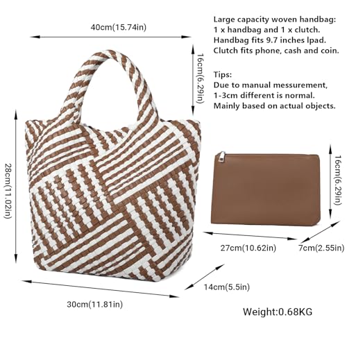 Image of Vegan Leather Purses for Women, Handmade Purses and Handbags Summer Beach Travel Tote Shoulder Bag | WOVEN