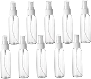 فوميز. 10 قطع من حاويات السوائل للسفر، زجاجات مياه شفافة، زجاجات مياه بلاستيكية، زجاجات مكياج، برطمان بخاخ عطر فارغة، بخاخ ماء للشعر، زجاجة بخاخ للنباتات، زجاجة بخاخ قابلة لاعادة الملء