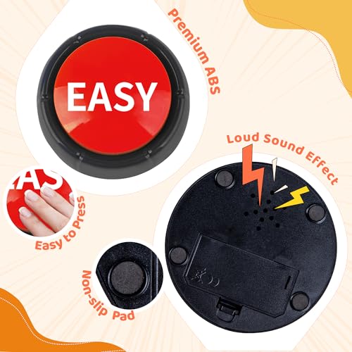 Image of MyMealivos Easy Buzzer Button Toy - Gag Gifts, Game Addition, Stocking Stuffer (Easy)