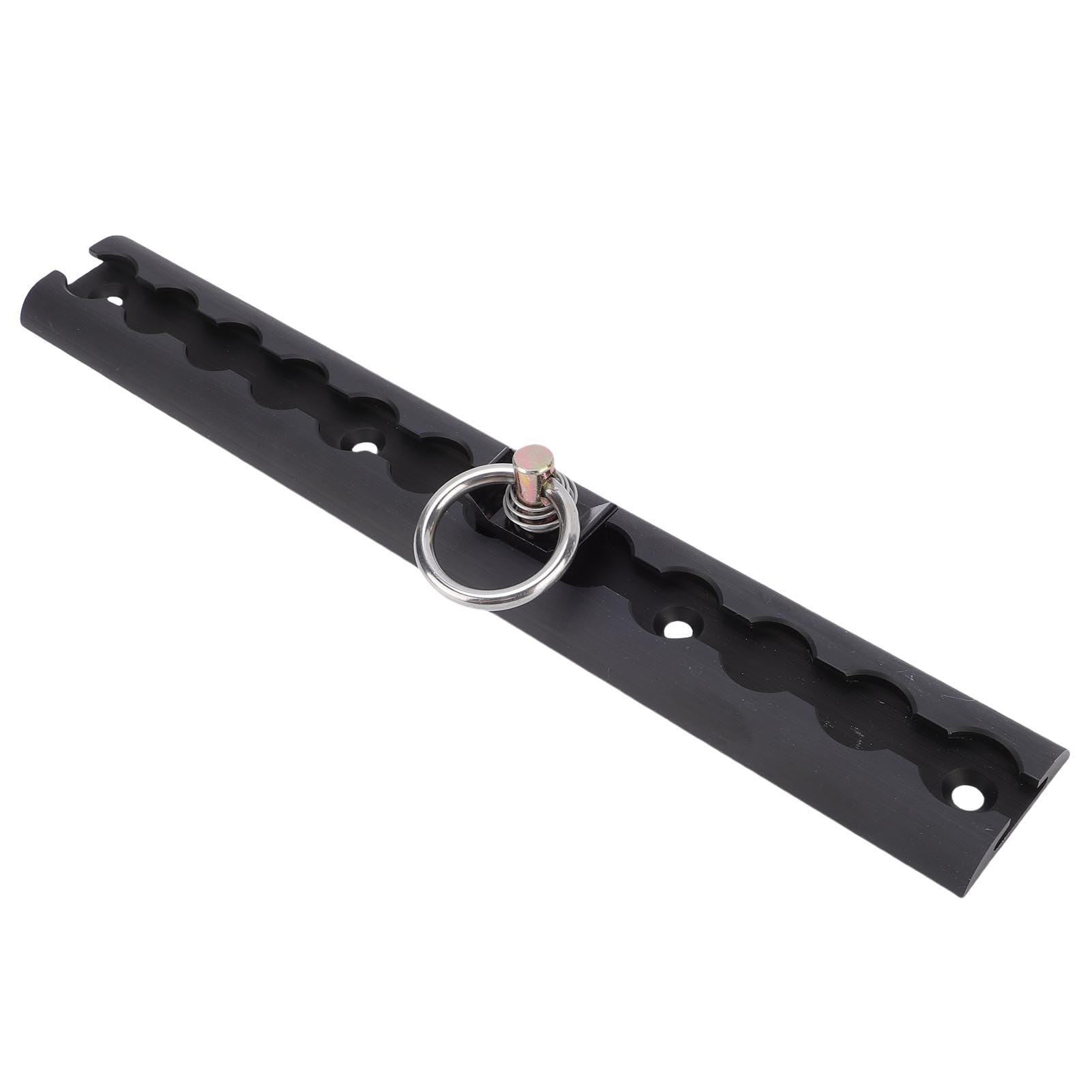 Tnfeeon de Amarre de Pista en L, Paquete de 8 Rieles de Pista en L de Aluminio de 12 Pulgadas con 8 Accesorios de Junta Tórica de Perno único, para Motocicletas, Vehículos Todo Terreno, (Black)