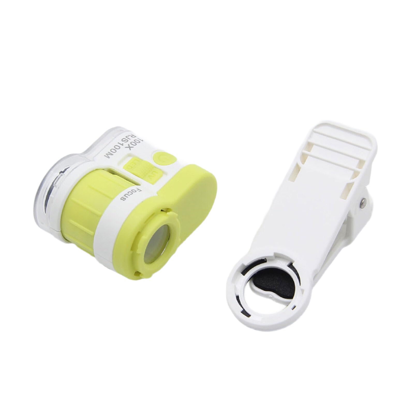 Zepfjhe Yellow Advanced 100X Device Featuring White Double Light Phone Clip Integration For Academic Commercial Applications Led Light Double Source Microscope