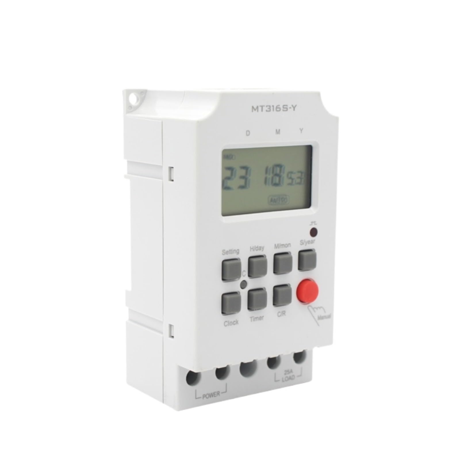 RWRAPS microcomputer Interruttore Timer Temporizzatore programmabile su Guida DIN 220VAC 25A MT316S-Y con Timer Giornaliero/mensile/Interruttore orario Digitale annuale