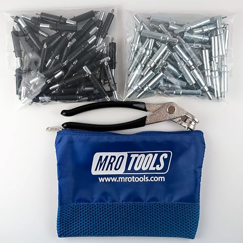 50 3/32 & 50 5/32 Zephyr Kwik-Lok Cleco Fasteners + Cleco Pliers w/Carry Bag (KZ4S100-6)