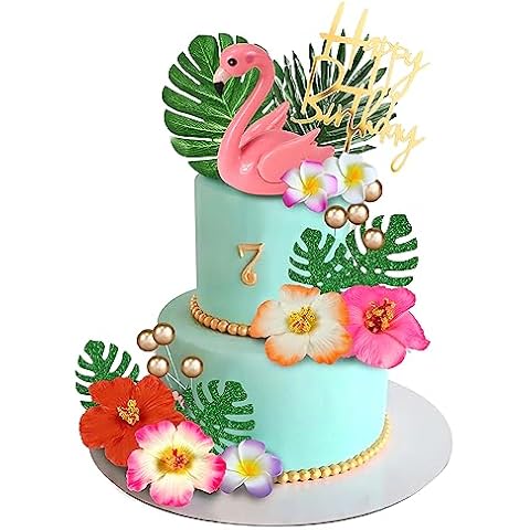 23 PCS Flamingo Cake Toppers Cover