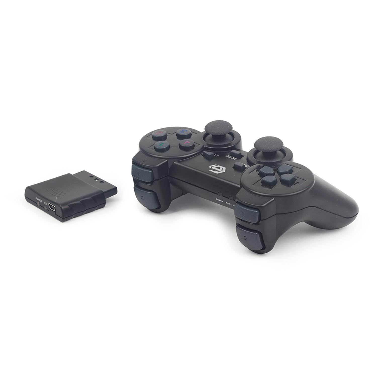 Gembird JPD-WDV-01 - Gamepad Wireless con Vibrazione, PS2/PS3/PC, Colore: Nero