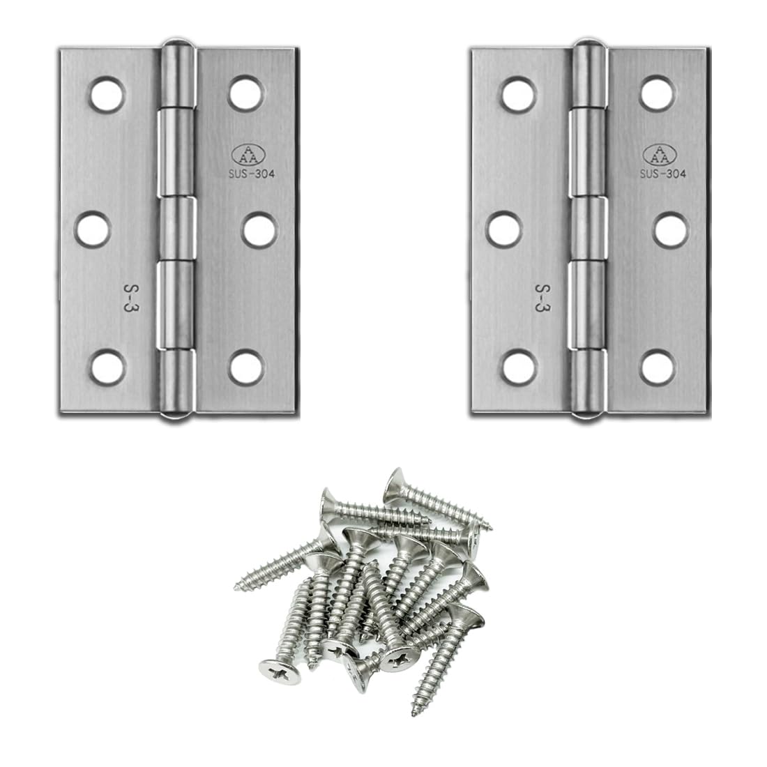 10pcs 304 Stainless Steel 2.5-inch Folding Butt Hinges Home Furniture Hardware Door Hinges for Case Lid Wooden Jewelry Box Lid (63mm x 41mm x 1.2mm) — Amazon image 15