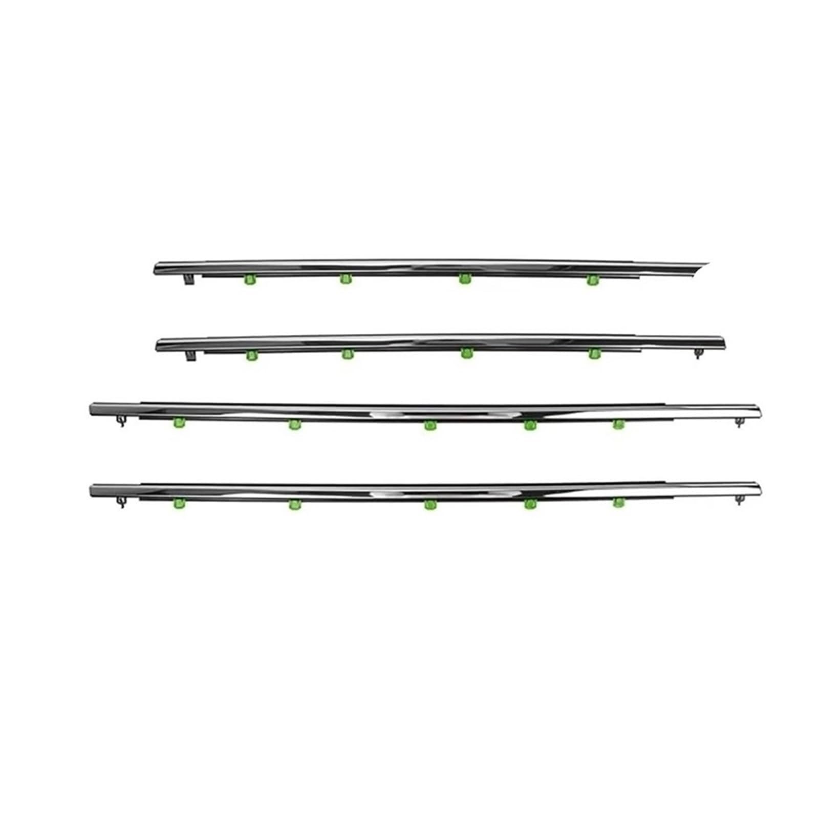 Spgsgmgtxt One Color For Cr-V 2007-2011 Window Weatherstrip Trim 4Pcs Beltline Molding