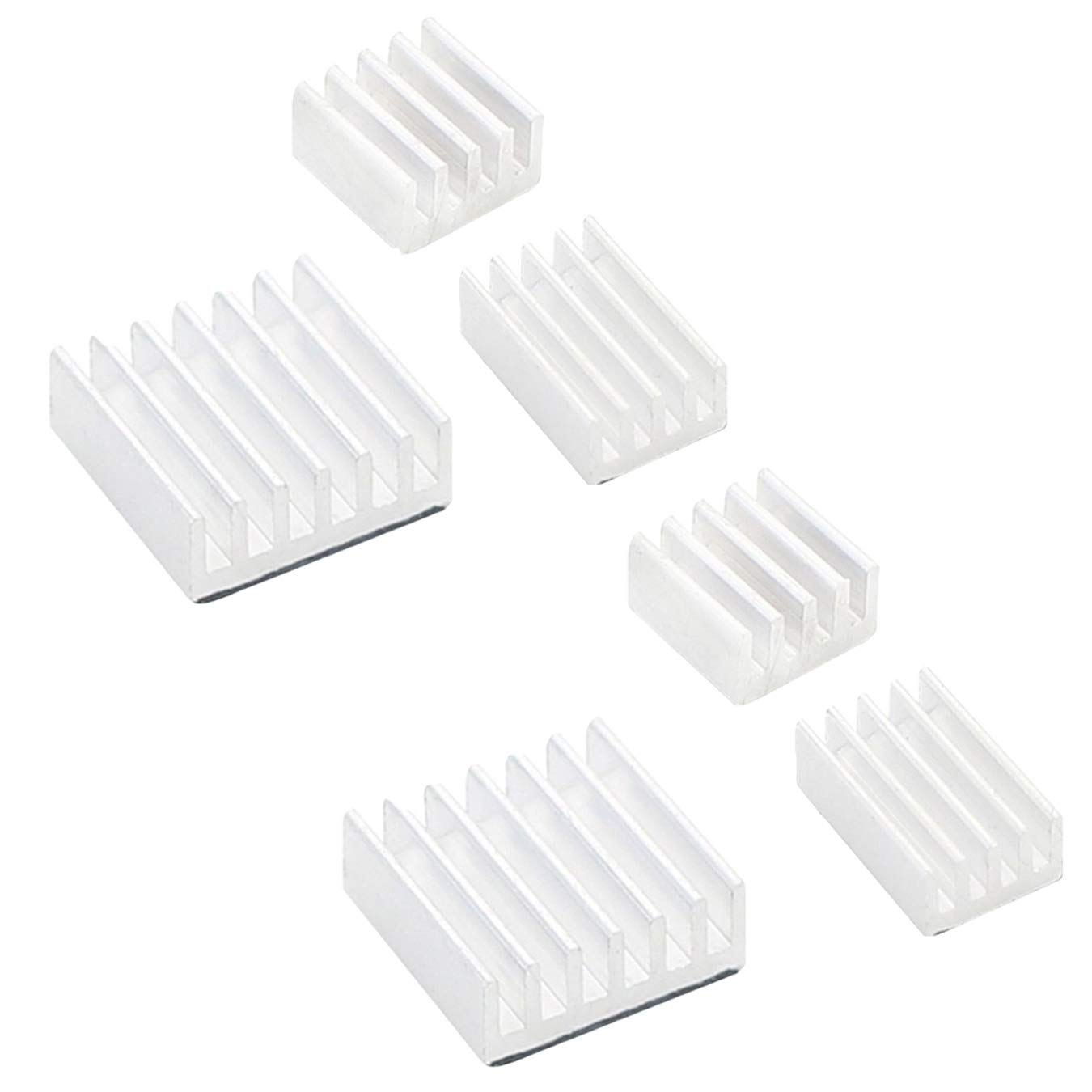 Raspberry Pi 3 in 1 Heat Sink Aluminum for Raspberry Pi 4B (White) - Pack of 2 (B086W18QXD) Amazon Price History, Amazon Price Tracker