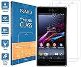 [2 Piezas] Protector vidrio templado compatible con Xperia Z1 de alta calidad con un tacto agradable que mejora el tacto de la pantalla