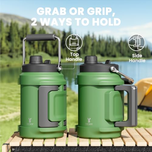 Image of Meoky 64 oz Insulated Water Bottle, Stainless Steel Large Water Bottle