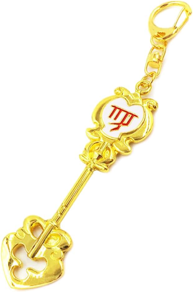 Cosplay Fairy Tail Keys, Lucy Heart Key Chain Celestial Spirit Gate Keyring, Zodiac Keys and Keyring (Virgo)