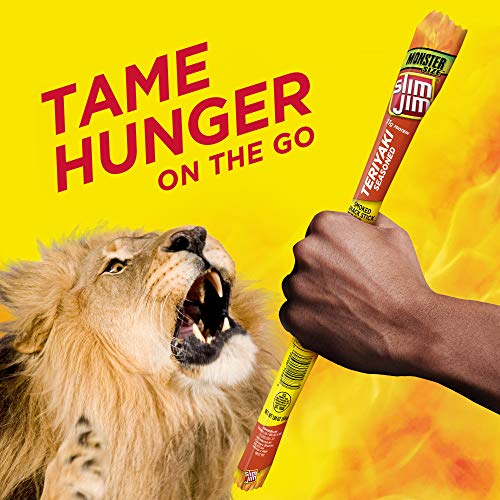 Slim Jim Monster Jerky Meat Sticks, Teriyaki Seasoned, 1.94 oz., 18-ct - image 7