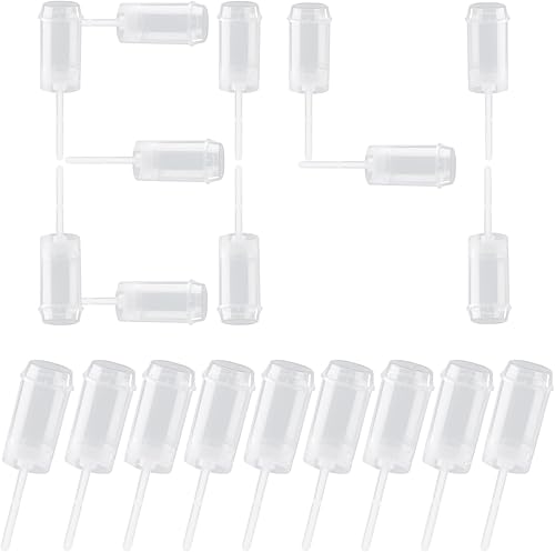 BOROLA 84 recipientes de plástico transparentes de forma redonda con tapas, base y palitos